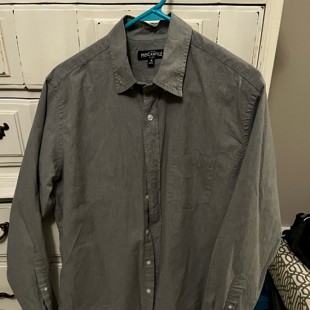 J Crew Mercantile Dress Shirt (Gray - S)